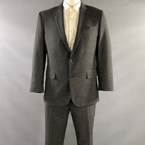BROOKS BROTHERS Chest Size 42 Regular Grey Black Nailhead Wool Notch Lapel Suit