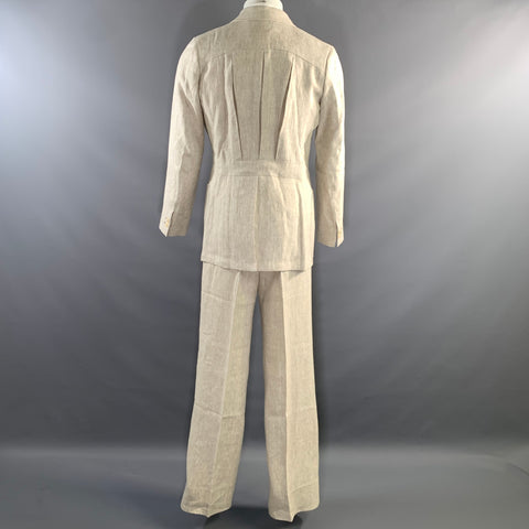 CATHCART LONDON Chest Size 38 Cream Linen Double Breasted 30 36 Suit