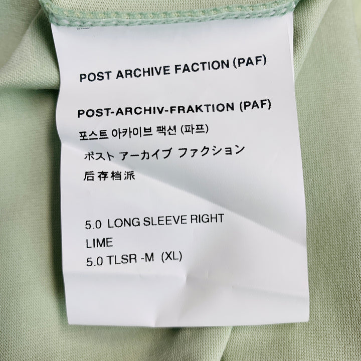 POST ARCHIVE FACTION (PAF) Size XL Green Cotton Blend Crew Neck Pullover