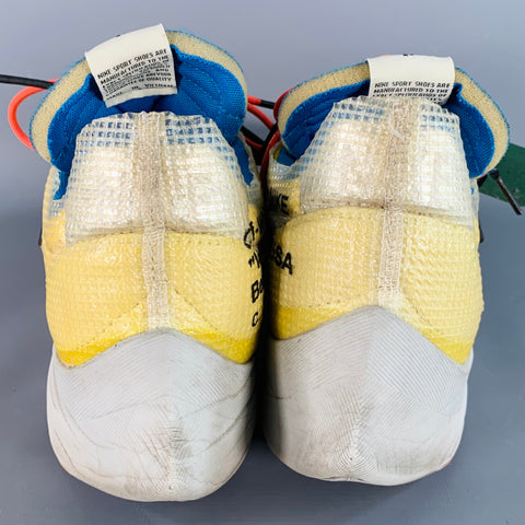 OFF-WHITE x NIKE 2020 Size 15.5 Yellow Blue Color Block Acetate Sneakers
