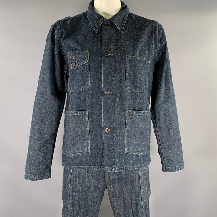 RRL by RALPH LAUREN Size XL Navy Heather Cotton Chore Set