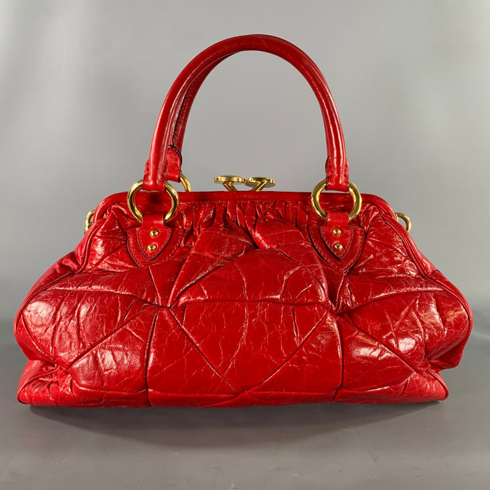 MARC JACOBS Red Quilted Calfskin Leather Purse Handbag