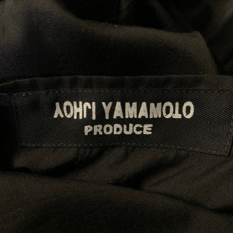 YOHJI YAMAMOTO AW2015 Size L Black Pleated Cupro Overall Jumpsuit