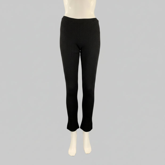 PRADA Size 2 Black Wool Flared Leggings