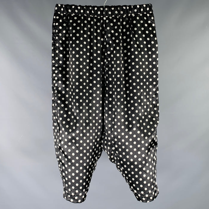 COMME des GARCONS Size S Black White Polka Dot Polyester Casual Pants