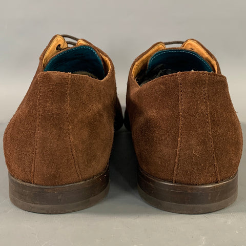 PS by PAUL SMITH Size 12 Brown Suede Almond Toe Lace Up Shoes