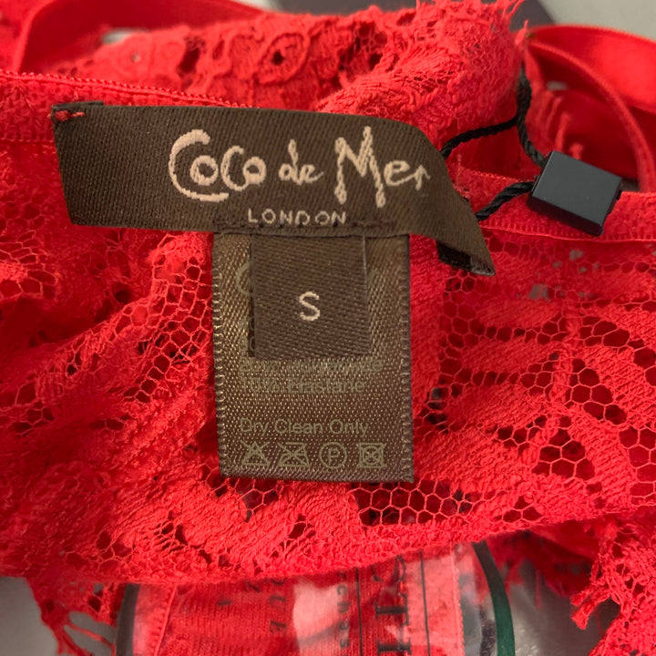 COCO DE MER Size S Red Cotton Blend underwear