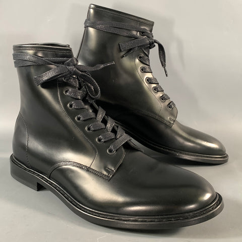 IRO Size 11 Black Leather Lace Up Boots