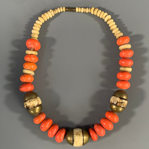 NO BRAND Cream Orange Necklace