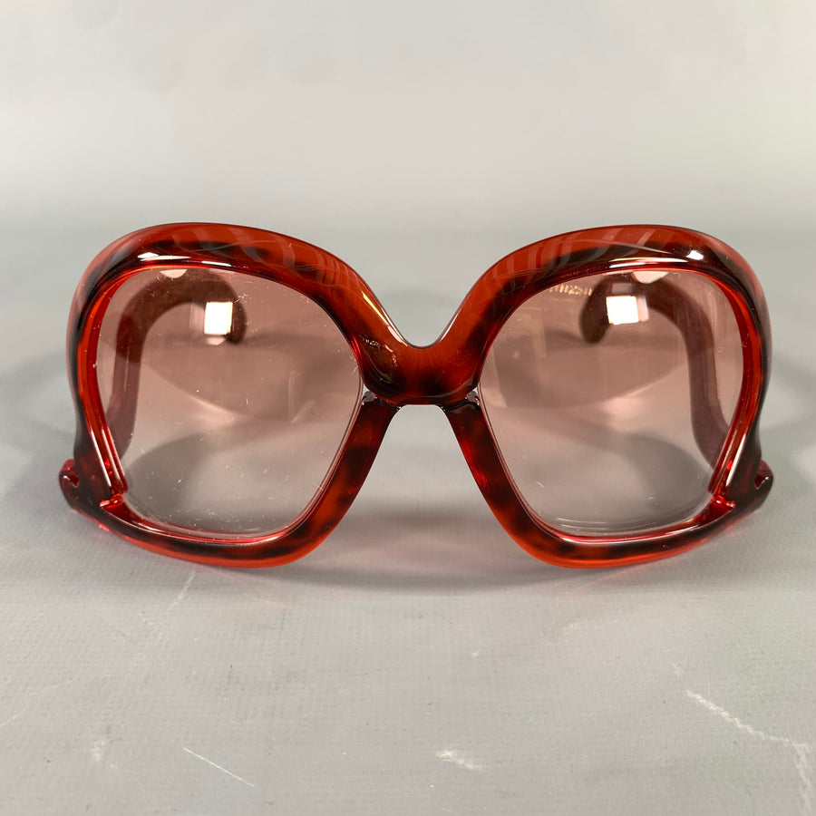 MARC JACOBS Red Brown Acetate Sunglasses