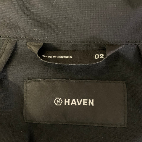 HAVEN Size M Black Wool Zip Up Jacket