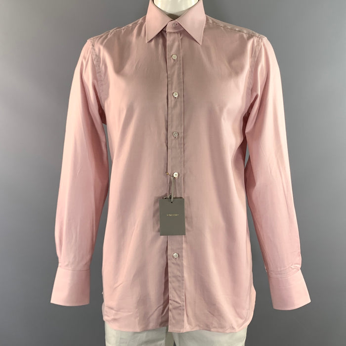 TOM FORD Size 42 Pink Cotton Button Up Long Sleeve Shirt