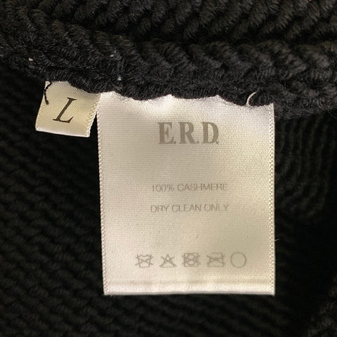 ENFANTS RICHES DEPRIMES SS2018 M Black White Knitted Cashmere Crew Neck Sweater