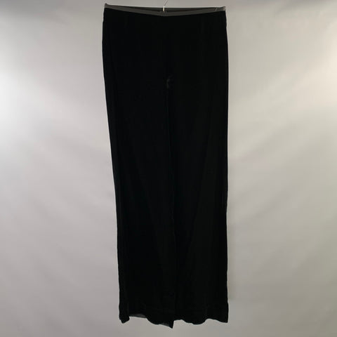 EMPORIO ARMANI Size 8 Black Viscose & Cupro Straight leg Dress Pants