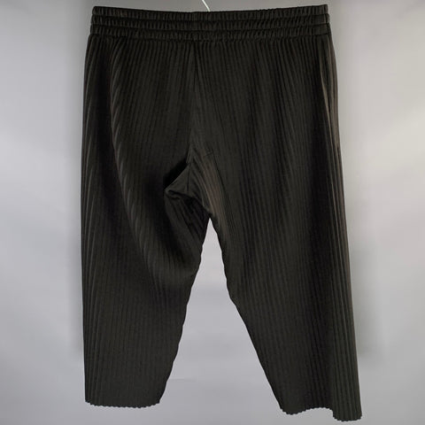 MANIERE DE VOIR Size XL XXL Black Pleated Polyester Casual Pants