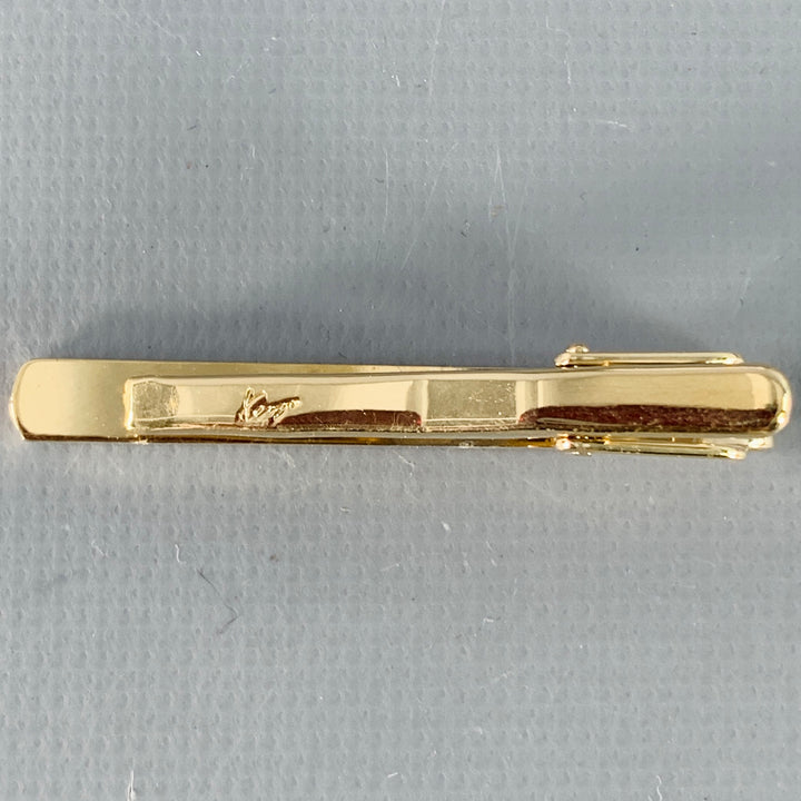 KENZO Gold Engraved Monogram Metal Cuff Links