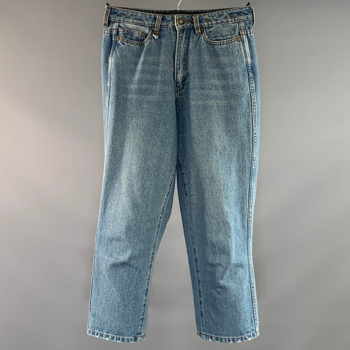 R13 Size 27 Blue R13WM0086 Cotton Blend Relaxed Jeans