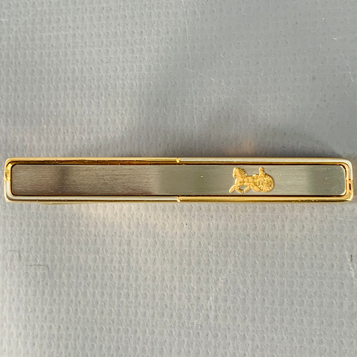 CELINE Gold Logo Metal Tie Clip