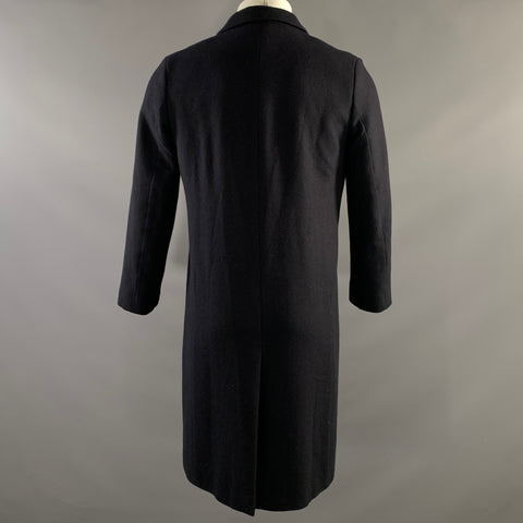 JIL SANDER FW2002 Size 2 Navy Wool Blend Trench Coat