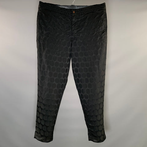 COMME des GARCONS HOMME PLUS SS2020 Size L Black Polka Dot Polyester Casual Pants