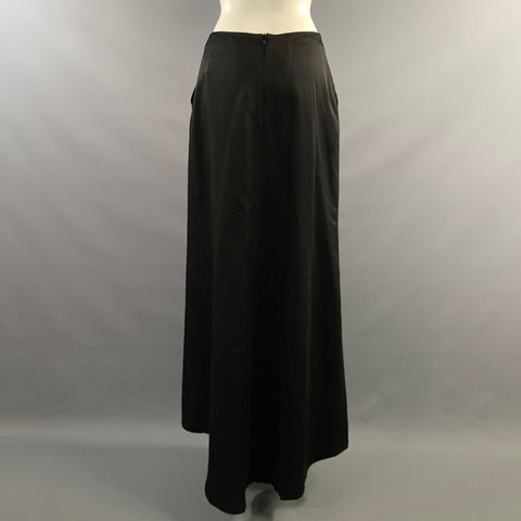LOEWE Size S Black Wool Blend A Line Long Skirt