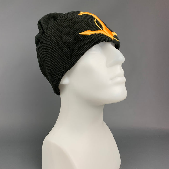 KAPITAL Gray & Yellow Embroidered Anchor Cotton Beanie