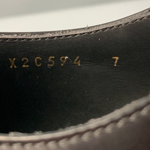 GIORGIO ARMANI Size 7 Black Leather Lace-Up Shoes