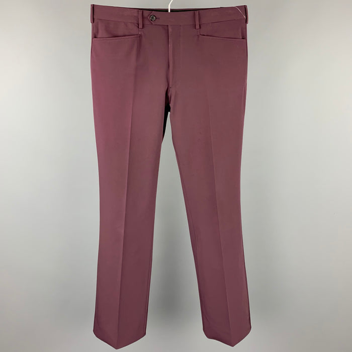 PRADA Size 32 Purple Polyester Zip Fly Straight Leg Casual Pants