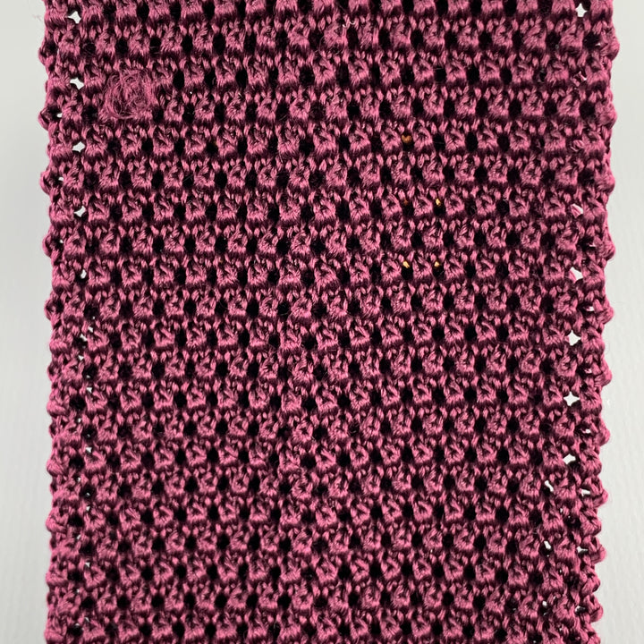 BUDD Raspberry Silk Textured Knit Tie