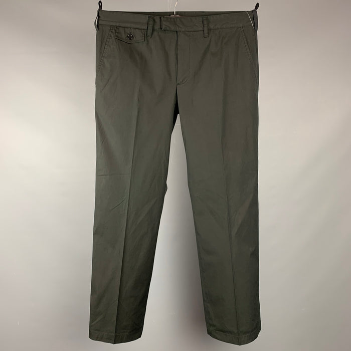 PRADA Size 36 Black Cotton Blend Straight Casual Pants