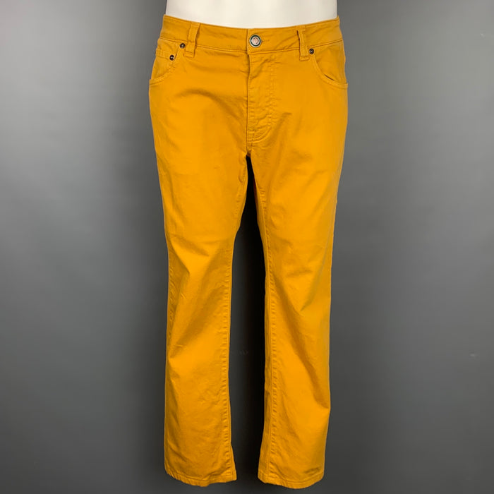 ETRO Size 32 Mustard Cotton Blend Jean Cut Casual Pants