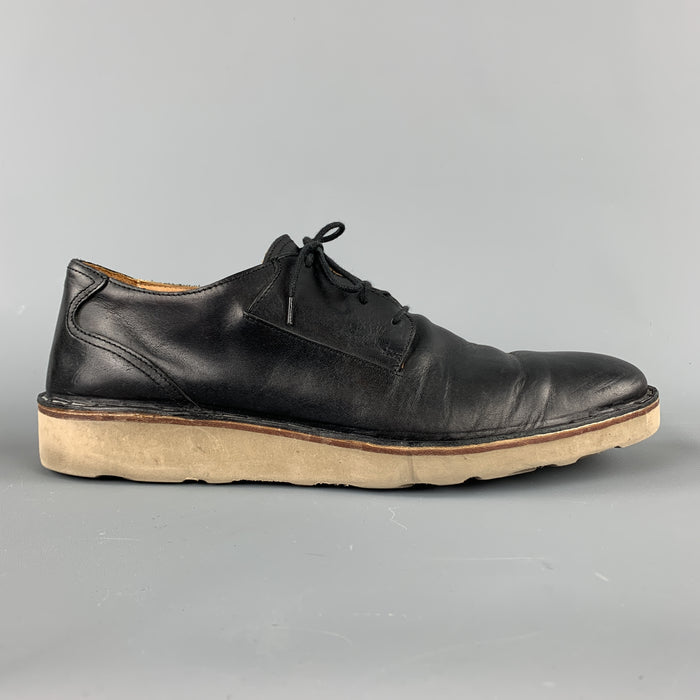 MAISON MARTIN MARGIELA Size 11 Black Leather Crepe Sole Lace Up