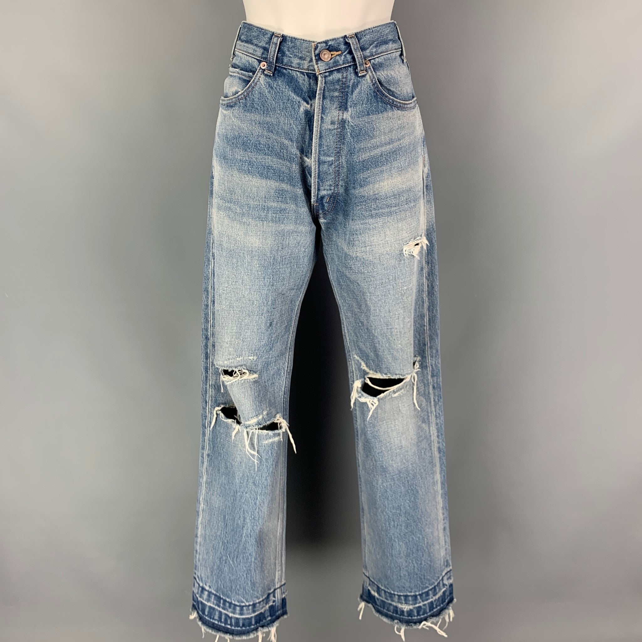 NEW限定品Vintage Celine Distressed Baggy Denim パンツ