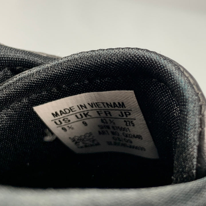 PORSCHE DESIGN x ADIDAS Taille 9,5 Baskets à lacets en cuir blanc noir