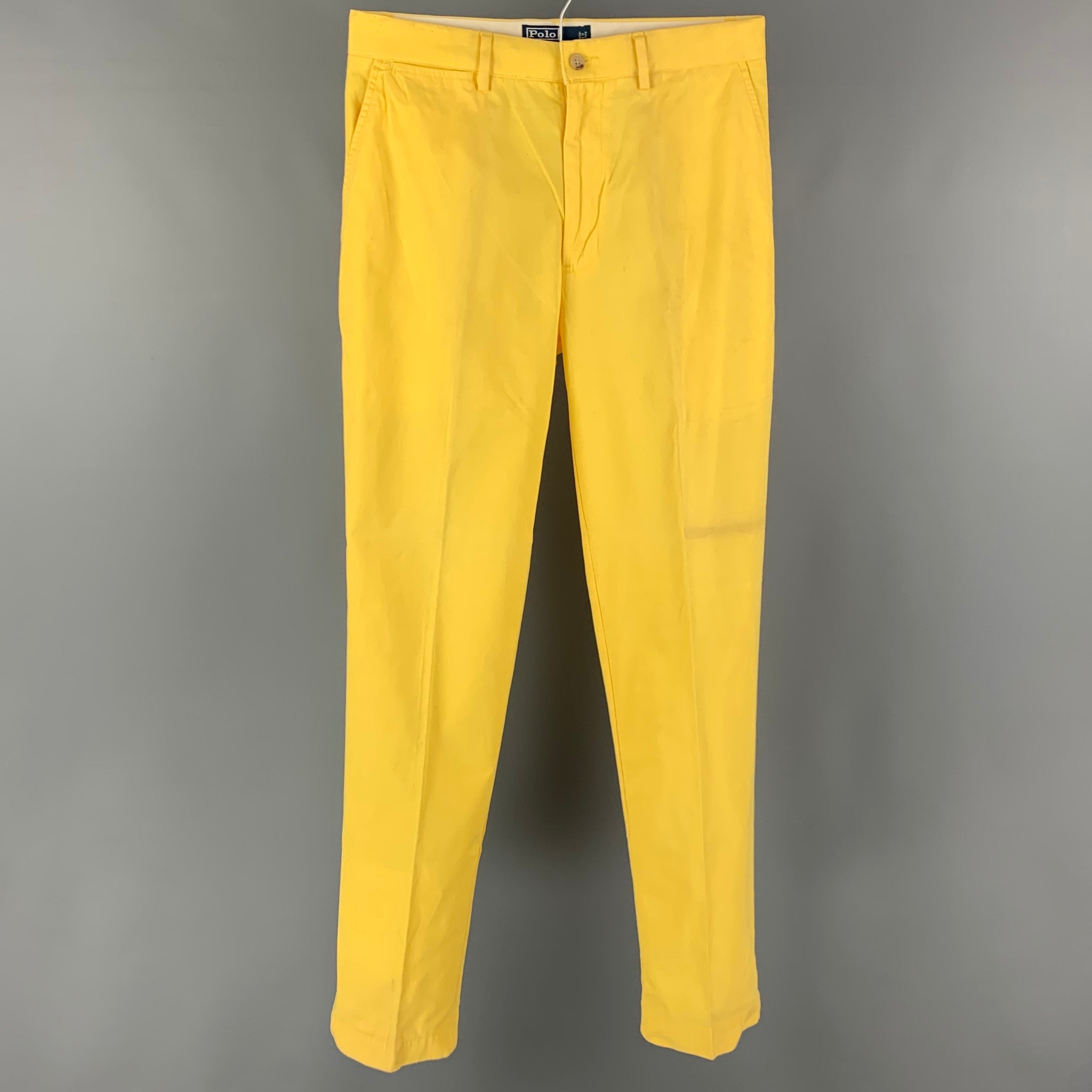 yellow dress slacks POLO by RALPH LAUREN Size 30 Yellow Cotton Chino Casual Pants – Sui Generis Designer Consignment