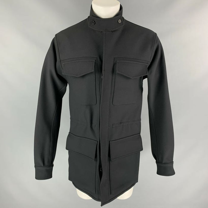 JIL SANDER Size 40 Black Polyethylene Drawstring Jacket