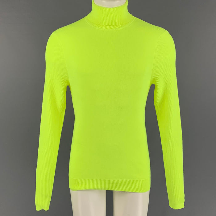 PAUL SMITH Jersey de cuello alto de poliéster tejido neón talla M