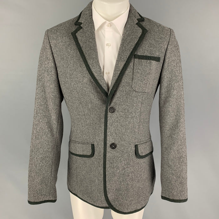 MARC by MARC JACOBS Size 38 Gray Charcoal Wool Nylon Sport Coat