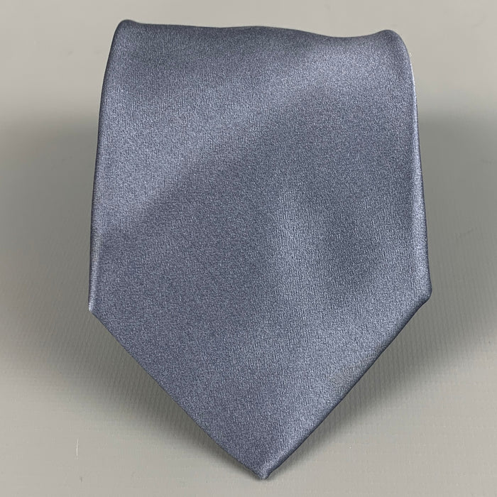 BRIONI Blue Silk Satin Tie