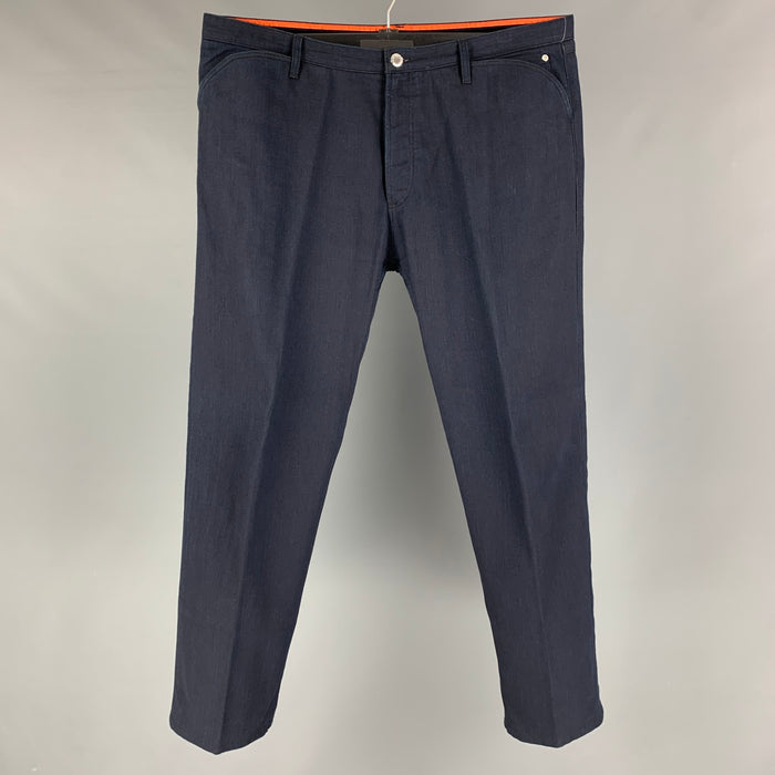 LOUIS VUITTON Size 36 Indigo Cotton Zip Fly Casual Pants
