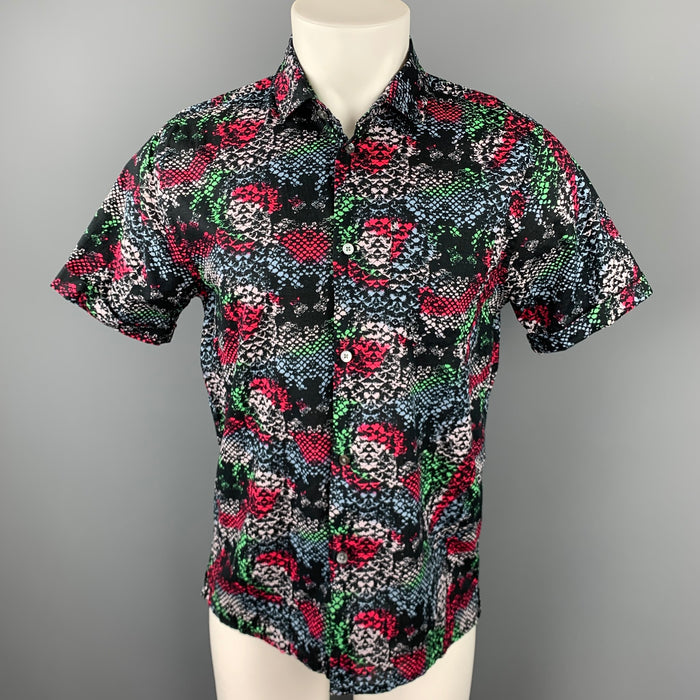MARC by MARC JACOBS Camisa de manga corta de algodón con estampado negro y multicolor Talla S