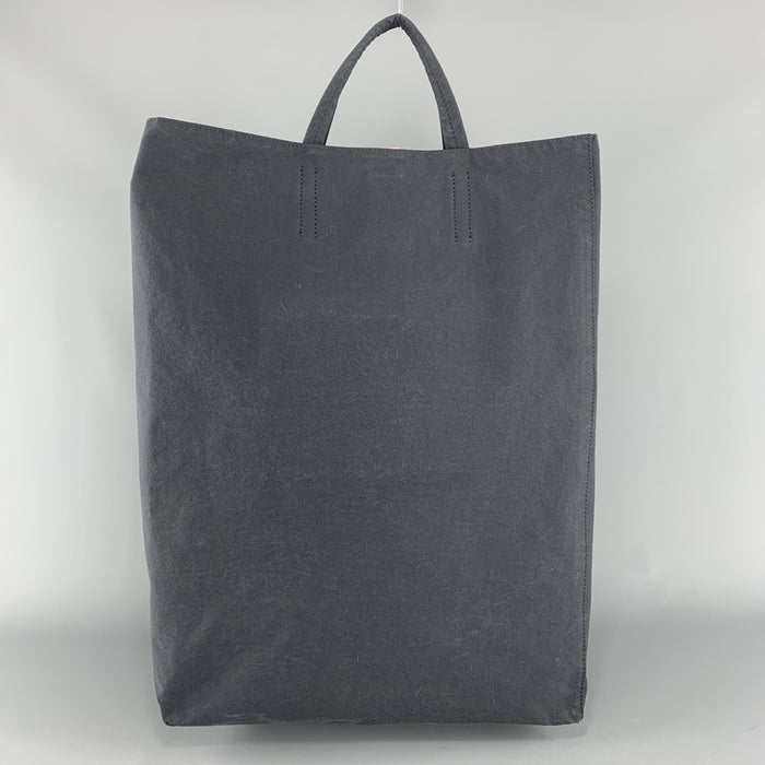 ACNE STUDIOS Navy Canvas Leather Snap Tote Bag