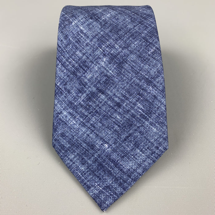 BRIONI Indigo Heather Silk Neck Tie