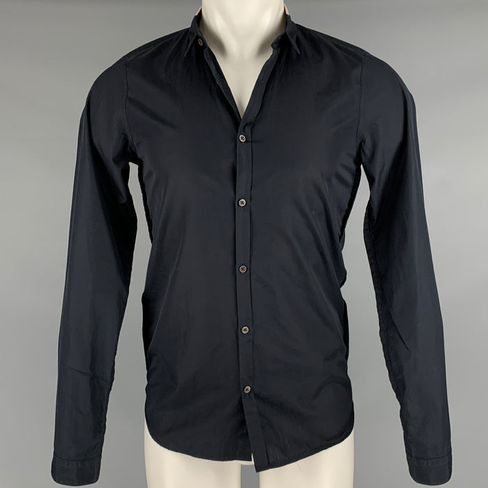 JIL SANDER Size S Black Pink Cotton Button Up Long Sleeve Shirt