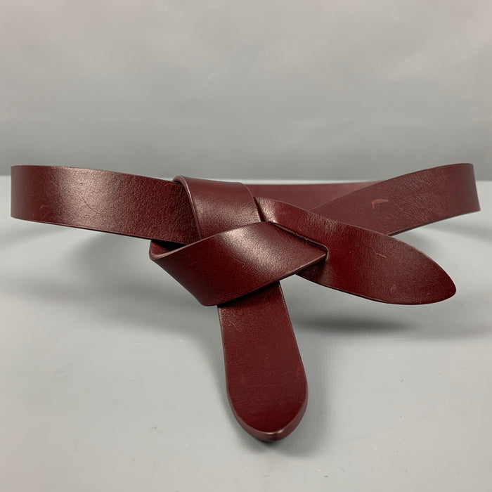 ISABEL MARANT Waist Size L Burgundy Leather Belt