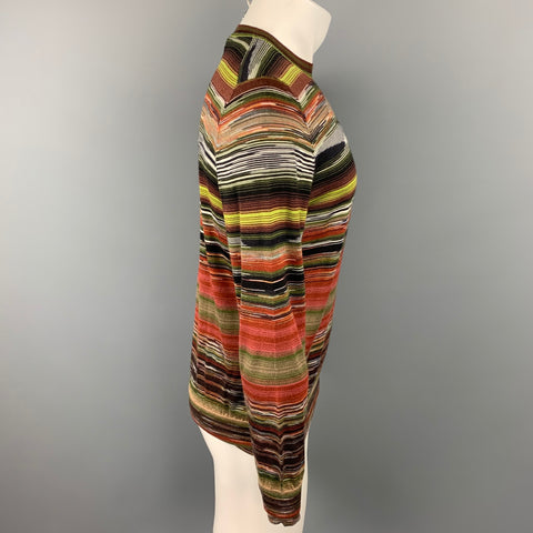 MISSONI Size S Multi-Color Stripe Cashmere / Silk Crew-Neck Pullover Sweater