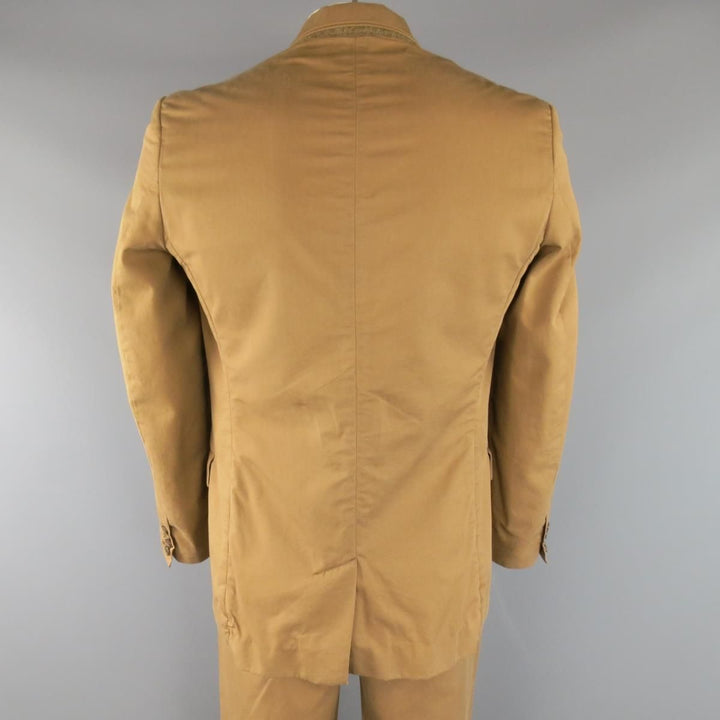 MAISON MARTIN MARGIELA 38 Tan Brown Cotton Chino Casual Suit
