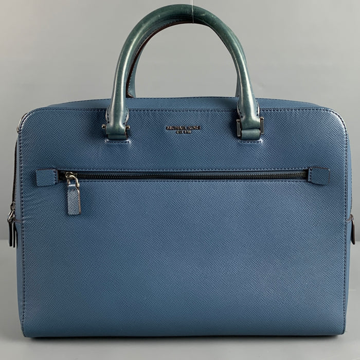 MICHAEL KORS Blue Leather Briefcase