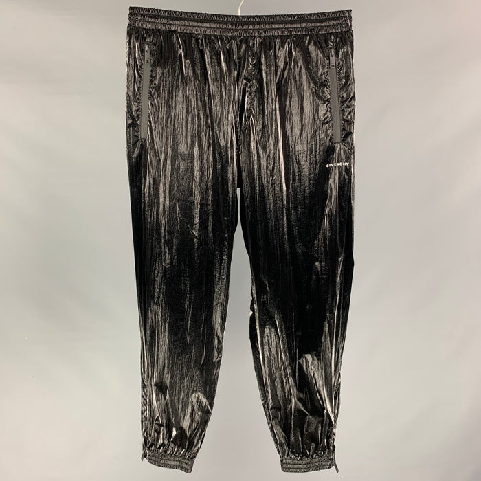 GIVENCHY by Ricardo Tisci Size 32 Black Textured Polyamide Sweatpants
