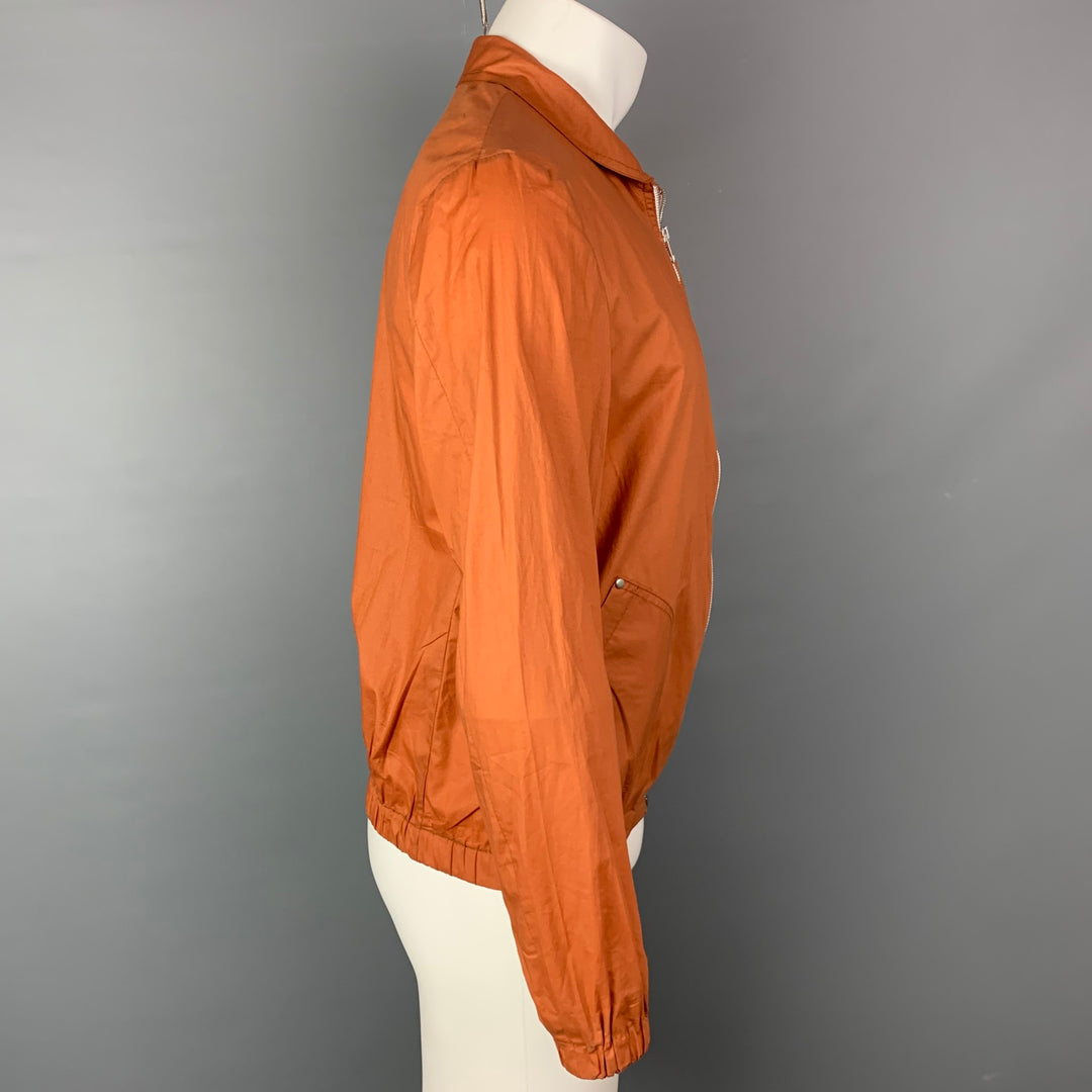 O'KEAN & Co Size 36 Rust Linen Zip Up Jacket